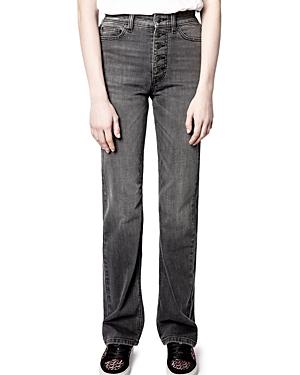 Zadig & Voltaire Exile Stretch Eco Denim Jeans In Anth