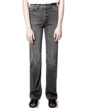 Zadig & Voltaire Exile Stretch Eco Denim Jeans In Anth