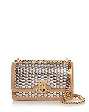Burberry Studded Tb Leather Shoulder Bag