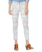 Nydj Ami Cropped Skinny Jeans In Paisley Impression Canyon Clay