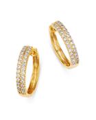 Bloomingdale's Diamond Double-row Hoop Earrings In 14k Yellow Gold, 1.0 Ct. T.w. - 100% Exclusive