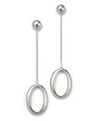 Ippolita Sterling Silver Glamazon Oval Link With Chain Earrings