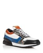 Snkr Project Men's Rodeo Snake-embossed Color-block Low-top Sneakers