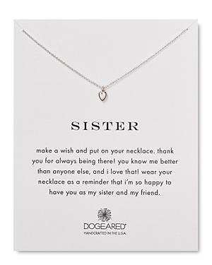 Dogeared Sister Heart Necklace, 18
