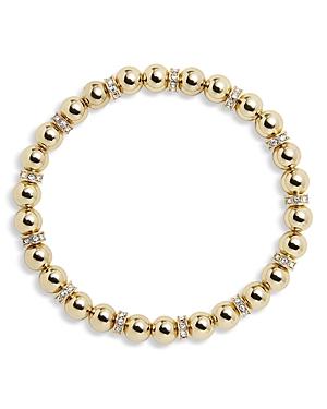 Baublebar Pisa Pave & Bead Stretch Bracelet In Gold Tone
