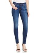 7 For All Mankind The Super Skinny Jeans In Medium Timeless Blue - Compare At $198