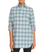Burberry Crow Plaid Button-down Top