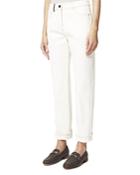 Peserico Straight Leg Jeans In Parchment