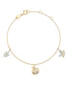 Adina Reyter 14k Yellow Gold Garden Diamond Pave Three Charm Bracelet - 100% Exclusive