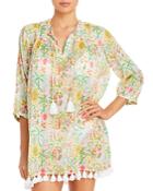 Roller Rabbit Bari Serafina Printed Tasseled Cover Up