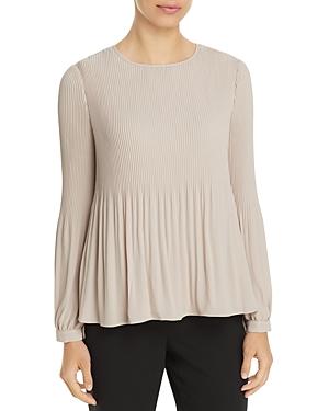 T Tahari Pleated Peplum Top