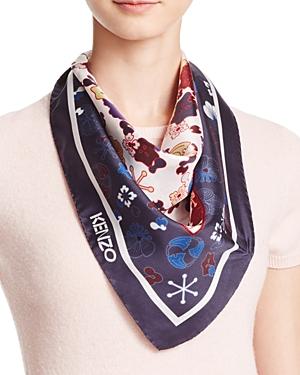 Kenzo Tanami Flowers Silk Scarf