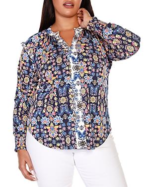 Belldini Plus Mixed Print Top