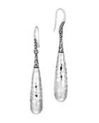 John Hardy Sterling Silver Classic Chain Hammered Drop Earrings