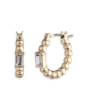 Lauren Ralph Lauren Baguette Crystal Granulated Hoop Earrings