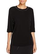 Dkny Contrast Seam Elbow Sleeve Top - 100% Exclusive