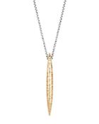 John Hardy Sterling Silver & 18k Yellow Gold Classic Chain Spear Pendant Necklace, 40