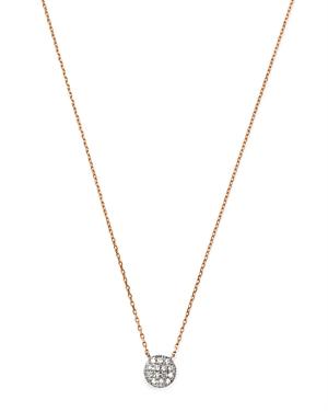 Moon & Meadow Diamond Circle Pendant Necklace In 14k White & Rose Gold, 0.04 Ct. T.w. - 100% Exclusive