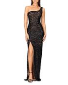 Nookie Eclipse Sequined One-shoulder Gown