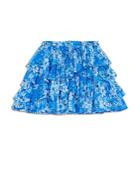 The Kooples Flowing Floral Print Frilly Skirt