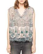 Zadig & Voltaire Thym Printed Chiffon Top