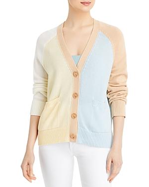 525 Color-blocked Cotton Cardigan