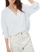 Equipment Natalie Silk Popover Blouse