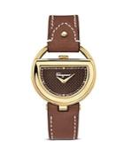 Salvatore Ferragamo Gold-plated Brown Dial Watch, 37mm