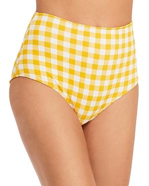 Faithfull The Brand Marina Gingham Bikini Bottom