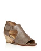 Eileen Fisher Iris Metallic Leather Block Heel Sandals