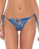 Becca By Rebecca Virtue Untamed Printed Side Tie Bikini Bottom