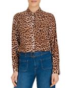 Gerard Darel Maya Leopard-print Silk Shirt