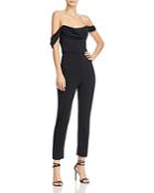 Cushnie Strapless Tulle Drape Cropped Jumpsuit