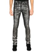 Monfrere Greyson Skinny Fit Jeans In Antique Silver