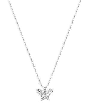 Bloomingdale's Diamond Butterfly Pendant Necklace In 14k White Gold, 0.40 Ct. T.w. - 100% Exclusive