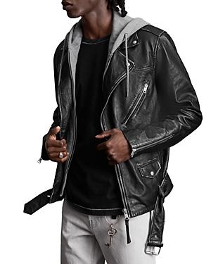 Allsaints Charter Leather Layered Look Biker Jacket