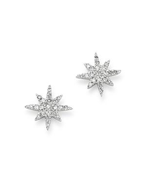 Meira T 14k White Gold Diamond Starburst Stud Earrings
