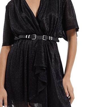 The Kooples Double Buckle Thin Waist Belt