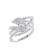 Bloomingdale's Diamond Open Bypass Ring In 14k White Gold, 0.75 Ct. T.w. - 100% Exclusive