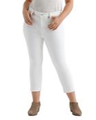 Lucky Brand Plus Emma Cropped Skinny Jeans In White