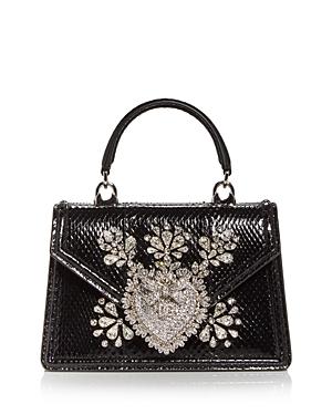Dolce & Gabbana Devotion Crystal Embellished Snakeskin Shoulder Bag