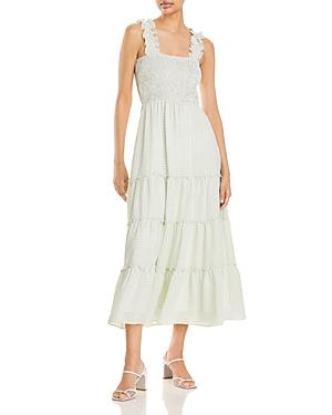 Lucy Paris Smocked Gingham Maxi Dress