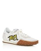 Kenzo Women's Tiger Applique Quilted Lace Up Sneakers