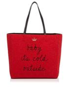 Kate Spade New York Post Drive Baby It's Cold Felt Tote