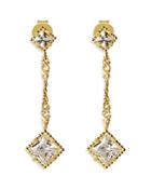 Argento Vivo Cubic Zirconia & Chain Drop Earrings In 14k Gold Plated Sterling Silver