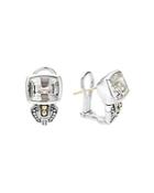 Lagos 18k Gold And Sterling Silver Glacier Huggie Earrings With White Topaz