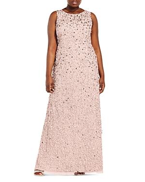 Adrianna Papell Plus Beaded Gown