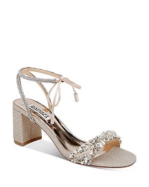 Badgley Mischka Women's Kay Embellished Tie Strap Sandals