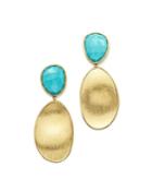 Marco Bicego 18k Yellow Gold Turquoise Two Drop Earrings - 100% Exclusive