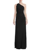 Halston Amira Embellished One Shoulder Gown